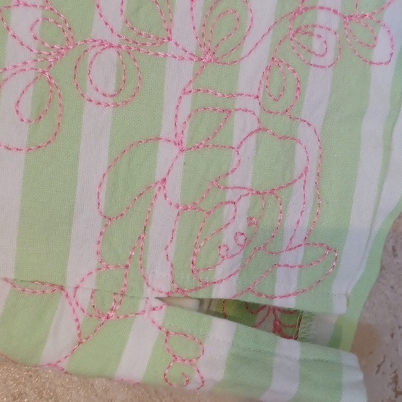 Lady Hagan Mint Green/White Striped Skort - Picture 2 of 8